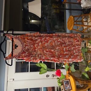 Collection Dress Barn Pink and Cream Colored Layered Dress 16